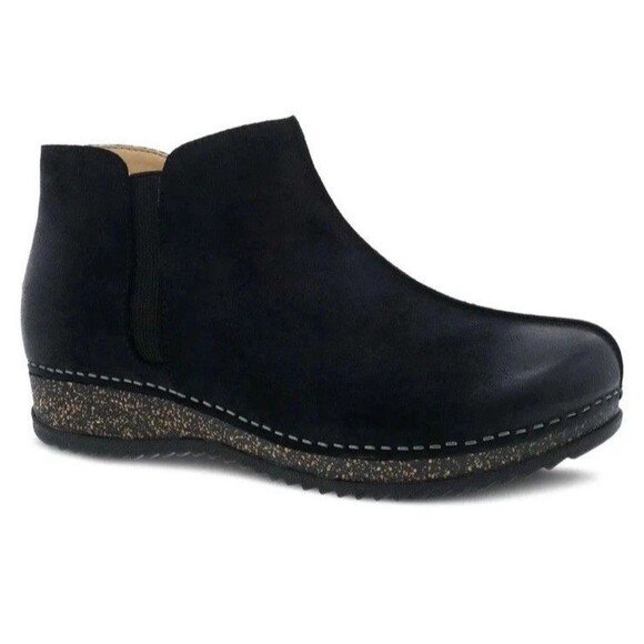 Dansko Makara Women's Casual Ankle Boots Black Burnished Suede EU 40 US 9.5-10 - Picture 1 of 8